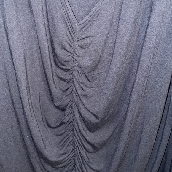 Ava & Viv Rouched Long Sleeve Knit V Neck 4X (28W/30W) - Picture 2 of 8